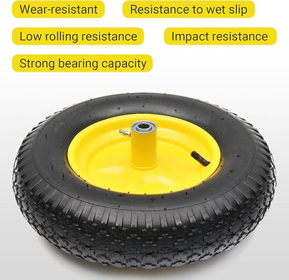 AR-PRO 4.80/4.00-8" Tire and Wheel Set - 6" Hub, and 5/8" Sintered Iron Bearings, Universal Replacement Utility Equipment Tubed Tire and Wheel