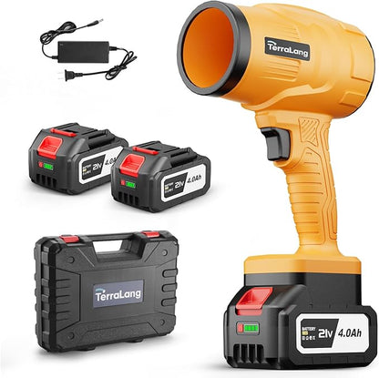 Electric Leaf Blower Cordless,800000RPM Adjustable Gear Handheld Leaf Blower with 2 * 4.0Ah Batteries and Charger Included.Power blowers for Lawn Debris.