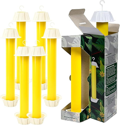 Gideal 6-Pack Yellow Sticky Traps for Indoor/Outdoor Use, Gnat Trap for Flying Plant Insect