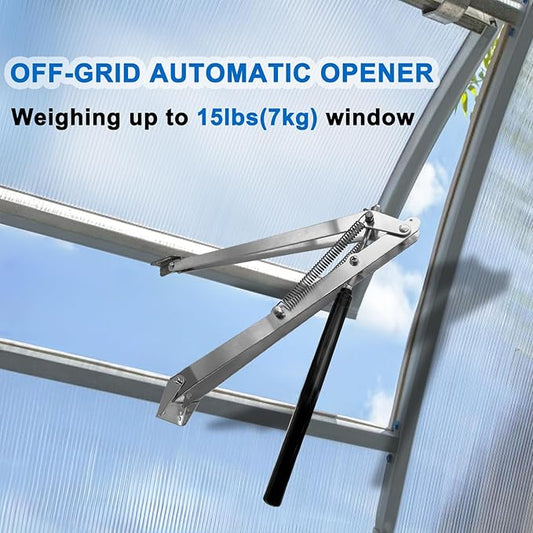 UYGALAXY Greenhouse Automatic Window Opener Kit - Roof Vent Auto Opener Solar Heat Sensitive Agricutural Lift Up to 15lbs Dual Spring Opener for Ventilation