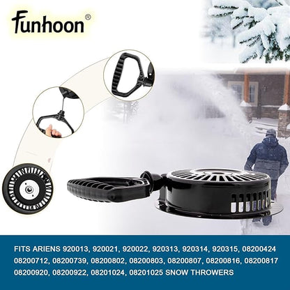 20001054 Pull Cord Recoil Starter Assembly for Ariens SNO-Tek, Compact, Classic, Deluxe, AX254 Engines, 920021, 920022, 921024, 921030 Snow Blowers