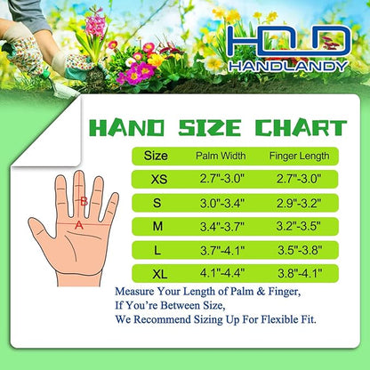 HANDLANDY Long Gardening Gloves for Men & Women, Cowhide Leather Rose Pruning Gloves- Breathable & Durable Gauntlet Glove (Small, Brown)