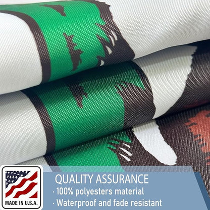 California Republic State State Flags 2x3 Outdoor Heavy Duty Double Sided Nylon Vivid Color Anti-Fading with 2 Brass Grommets for Home/Company/Indoor Outdoor Decoration