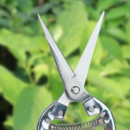 Pruning Shears Set of 3 – SK5 Steel Hand Pruners & Garden Clippers with Non-Slip Handle, Bonsai Shears for Fruit Trees, Flowers & Small Plants