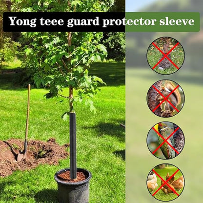 12 Pcs Tree Trunk Protector Guard, 2 Size Sapling Tree Protector from Deer, Tree Bark Protectors Guard Tube Wraps to Protect Bark, Sapling from Rodents, Mowers, Animals (15.7 x 2, 15.7 x 1.6)