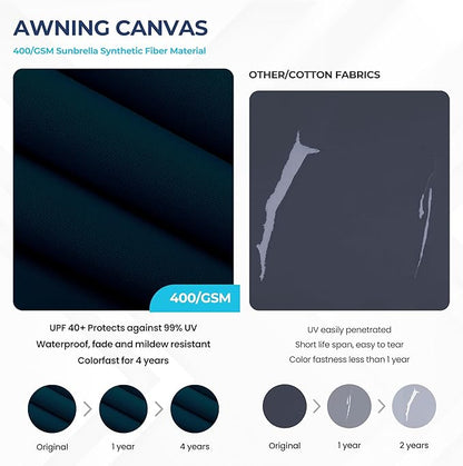 SUNVIVI OUTDOOR Outdoor Patio Umbrella, Patio Umbrella, Market Umbrella, Large Outdoor Umbrella, Metal Pole Umbrella with Push Button Tilt and Crank, Polyester Canopy
