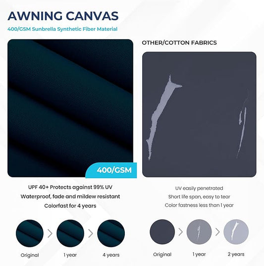 SUNVIVI OUTDOOR Outdoor Patio Umbrella, Patio Umbrella, Market Umbrella, Large Outdoor Umbrella, Metal Pole Umbrella with Push Button Tilt and Crank, Polyester Canopy