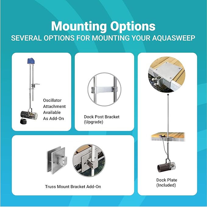 Scott Aerator Dock Mount Aquasweep 1/2 HP,115 Volt | Pond Muck Mover