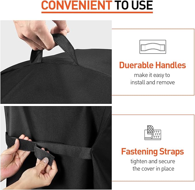 Arcedo Griddle Cover for Blackstone 28 Inch ProSeries, 60 inch Grill Cover for Griddle Cooking Station with Hood, Weather Resistant Outdoor Heavy Duty Waterproof Flat Top Gas Grill Protector, Black