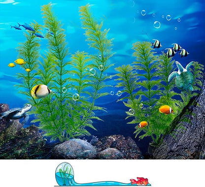 Artificial Aquarium Plants Plastic, Fake Plants for Aquarium Fish Tank, Realistic Plant 10PCS