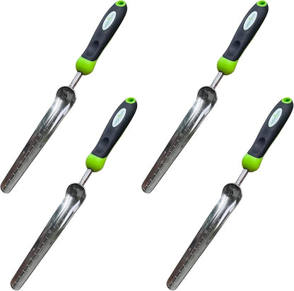 Garden Guru Seed Planting Shovel Trowel Transplanter Widger Stainless Steel Rust Resistant Ergonomic Handle Perfect Hand Dibber Seedling Bulb Planter Tool for Gardening Planting Transplanting (4Pack)