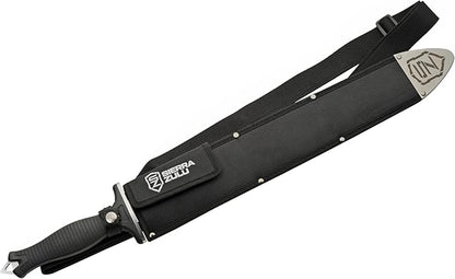 Sierra Zulu Garrison Sword - 7CR13 Stainless Steel Blade, 27.0 inches Overall, 19.5” Blade with Two Tone Powder Coated Finish - Glass Fiber Handle, Tactical Nylon Sheath with Reversible Wear Strap