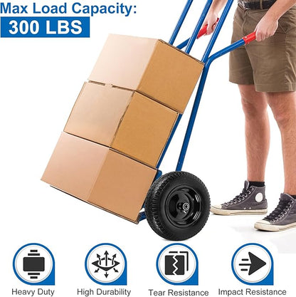 4.80/4.00-8" Flat Free Wheelbarrow Tires and Wheels, 14.5" Universal Fit Solid Tires with 5/8" or 3/4" Bearing, 3"-7" Hub, Adapter Kit Hand Truck Wheels Replacement for 3.50/2.50-8", 4.00-6"etc, 2 PCS