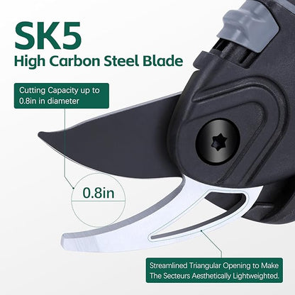 Bypass Secateurs Hand Gardening Pruners Lightweight Garden Pruning Scissors with SK-5 High Carbon Steel Blades and Safety Lock Rust Resistant Gift-Packaged