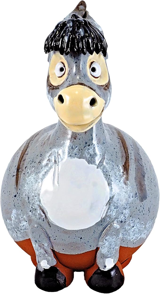 Ceramic Garden Decor - Donkey Lawn stake - Outdoor statue - Perfect, unique gifts for gardeners woman, men, yard gifts - Handmade, Frostproof