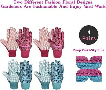 Thorn Proof&Puncture Resistant Gardening Gloves with Grip,Garden Glove for Women, Leather Yard Work Gifts
