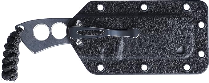 CRKT Razel Chisel Fixed Blade Knife: Everyday Carry Plain Edge, Stainless Steel Chisel Bevel w/Pocket Carry Sheath 2130,Silver
