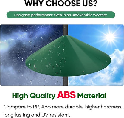 24-inch Large Outdoor Squirrel Baffles for Bird Feeders Pole, Squirrel Baffle with Metal Frame, Squirrel Guard for Bird Houses, Two Way Use, Green Color
