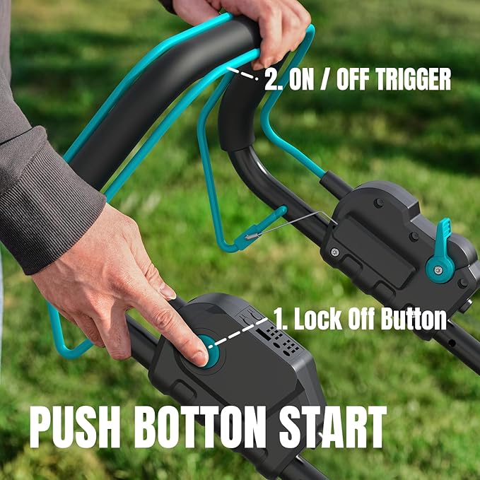 18" Cordless Self-Propelled Lawn Mower, Dual 20V Brushless Electric Push Mower with 6-Level Cutting Height, Includes 2×4.0Ah Batteries & Dual Charger