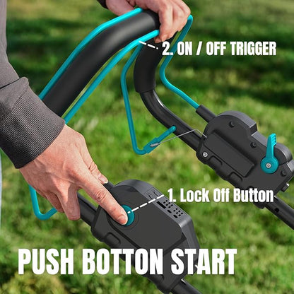 18" Cordless Self-Propelled Lawn Mower, Dual 20V Brushless Electric Push Mower with 6-Level Cutting Height, Includes 2×4.0Ah Batteries & Dual Charger