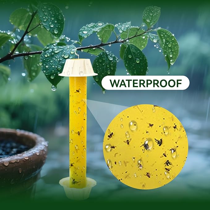 Gideal 4-Pack Yellow Sticky Traps for Indoor/Outdoor Use, Gnat Trap for Flying Plant Insect