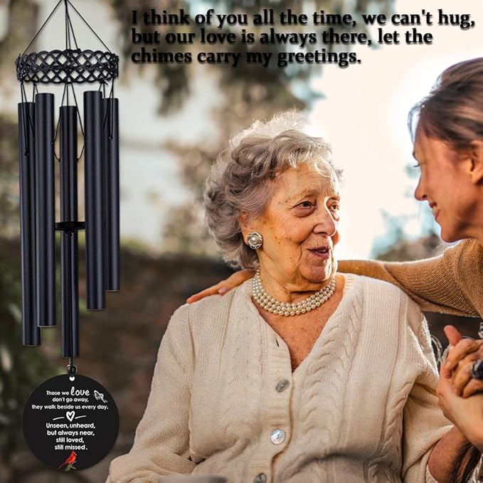 Cardinal Wind Chimes for Loss of Loved One, Memorial Gifts for Loss of Father Mother, 30Inch Cardinal WindChimes Outdoor Garden Decor