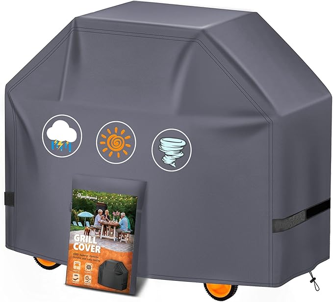 Grill Cover 50 Inch - Superior BBQ Cover for Weber Spirit Grill - 600D Outdoor Grill Cover for Weber Spirit 2 - Barbecue Cover Heavy Duty Waterproof Fit Weber Spirits ii 200 and Spirit 300