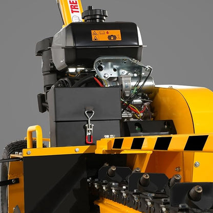 429cc 14HP Kohler Gas Powered E-Start Cable Ditching Mini Trencher,24'' Trench Depth, 27pcs Carbide Alloy High-Pressure Teeths,TCR1500 (Yellow)