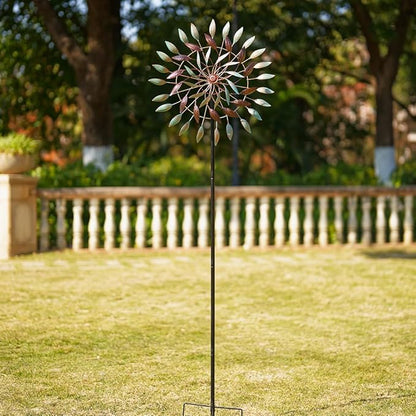 VEWOGARDEN Large Kinetic Wind Spinners Outdoor Metal Leaf Wind Sculptures & Spinners for Yard Garden Lawn Patio Decorations