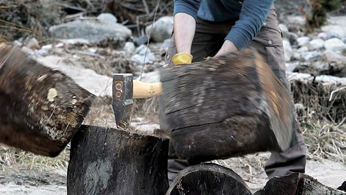 1844 Helko Werk Germany Traditional Saxon - Made in Germany Heavy Duty Splitting Axe for Chopping Firewood and Splitting Logs - Heavy Wood Splitting Axe, Head 6-1/4 lbs, Handle 31 in. (Saxon) #13588