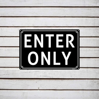 12x16" Enter Only- Do Not Enter Parking Lot Sign - High-Intensity Grade Aluminum, Weatherproof & Fade-Resistant, Ideal for Outdoor & Indoor Use - Curbside Sign
