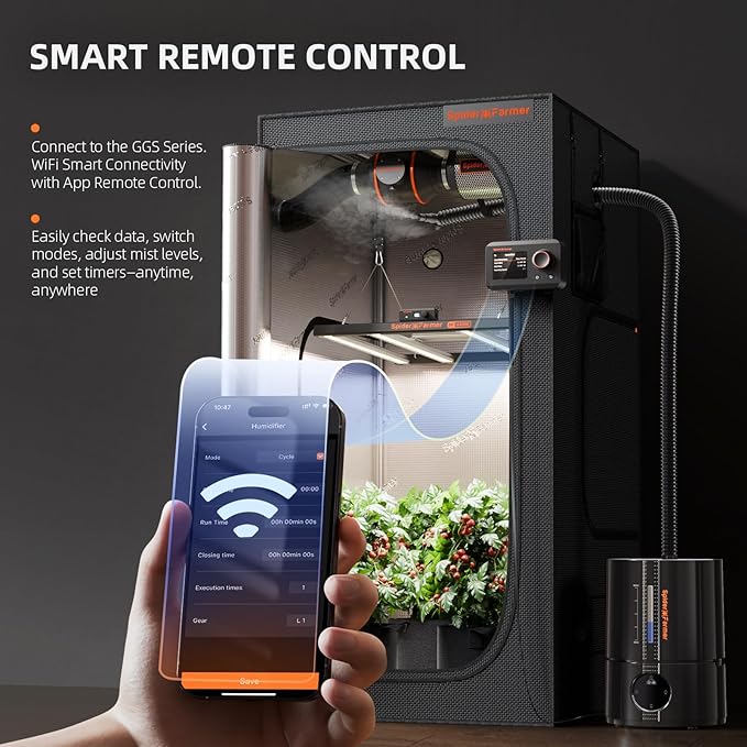 Spider Farmer 5L Smart Humidifier and SF7000 Grow Light
