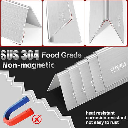 GasSaf 7539 for Weber Genesis Flavorizer Bars 24.5", SUS304 Bars for Genesis 300 Grill Parts, E-310 E-320 S-310 S-320, EP/CEP 310 & 320 Gas Grills(Side-Knob 2007-2010), Heat Plates for Weber 7540