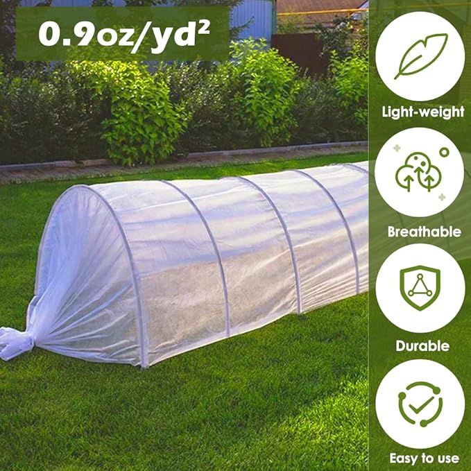 Plant Freeze Protection Cover, 7x50ft Frost Cloth Winter Garden Blanket, Floating Row Cover for Cold Weather and Shade, Perfect for Outdoor Vegetables, Trees, Greenhouse