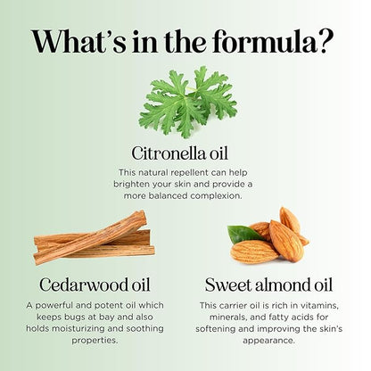 Natural Bug Repellent Spray for Body - DEET Free Bug Spray for Kids & Adults for Ticks Mosquitoes & Insects - Made with Citronella Rosemary & Lemongrass - Light Scent Vegan & Cruelty Free (4 Fl Oz)