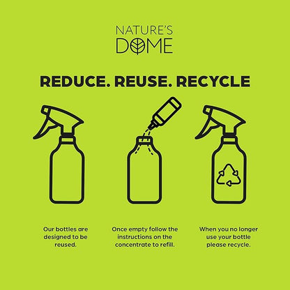 Nature's Dome Pest Control Starter Kit – Makes 3 Bottles (16 oz Each) – Eco-Friendly, Plant-Based Formula for Ant, Roach, Spider, Fly, Flea & Insect Control – Child & Pet Safe for Indoor/Outdoor Use