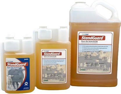 Neogen 1907850 Prozap StandGuard Pour-On 473 mL Insecticide, Yellowish. Brown