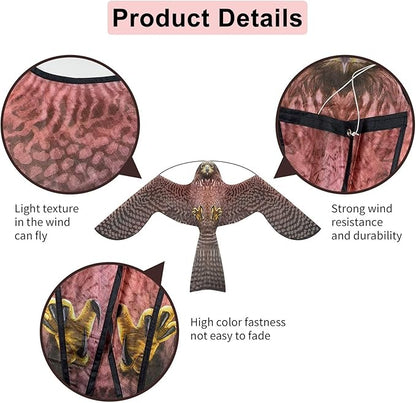 eyijklzo Bird Scarer Flying Kite Crops Farm Flying Bird Hawk Flying Kite