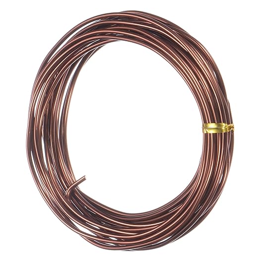 2mm Bonsai Training Wire, 16.4 Feet Total Anodized Aluminum Bonsai Wires for Bonsai Tree Shaping/Branches Fixing/Trunk Holding/DIY Crafting [Bronze]