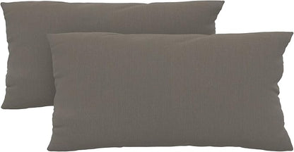 Covers & All Sunbrellla Outdoor Pillows for Patio Furniture, UV Fade Resistant & Waterproof Outdoor Sunbrella Lumbar Pillows, Set of 2 Inserts & Covers for Patios, Decks and Porches, Spectrum Graphite