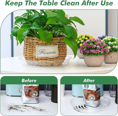 30 Pack Clear Plant Saucers for Indoors (4, 6, 8 inch) Flower Pot Saucers for Potted Plants Plant Plate Set Plant Trays for Indoors No Holes Plant Trays for Pots Plant Drip Trays Bulk