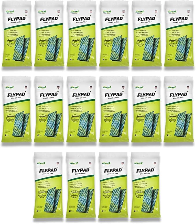 RESCUE! FlyPad – Sticky Fly Traps for Indoor & Outdoor Use - 16 Pack (32 Traps)