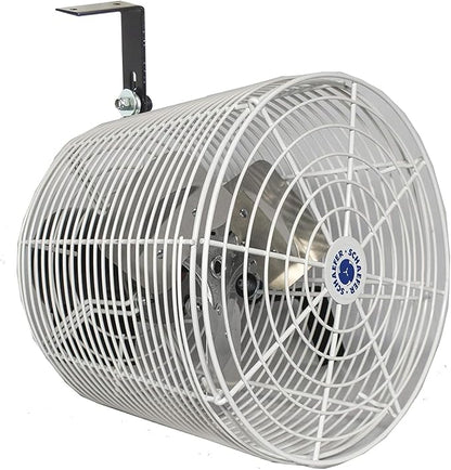Schaefer Versa-Kool Air Circulator Fan W/Button Control, Ceiling Wall Mount Greenhouse Fan & Steel Guards, 1470 CFM