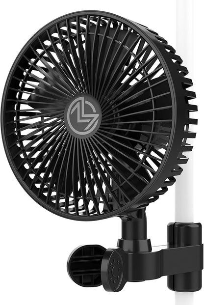Grow Tent Fan 7 Inch, EC Motor, Link to Smart Controller, Weatherproof IP-44, 4 Speeds Clip On Fan with Quiet Design for Plants, Grow Tent Accessories for Hydroponics Circulation Cooling