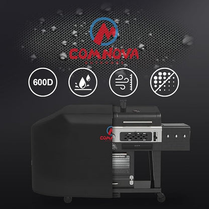 Comnova Grill Cover for Pit Boss Memphis Ultimate - 600D Wood Pellet Smoker Cover for Pitboss, 75 Inch Pellet Cover for Pit Boss Memphis Ultimate and Smoke Hollow 4 in 1 Gas Charcoal Combo Grill