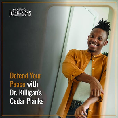 Dr. Killigan's Cedarwood Planks - Cedar Blocks for Clothes Storage, Great Alternative to Moth Balls for Closet, Drawer Deodorizer, Sustainably Harvested in USA (10-Pack)