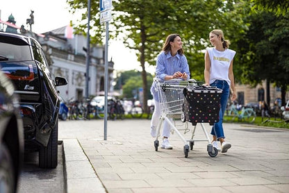 reisenthel carrycruiser dots - Portable Shopping Trolley with Sturdy Aluminum Frame, Shoulder Strap and Removable mesh Inner Bag -Water-Repellent