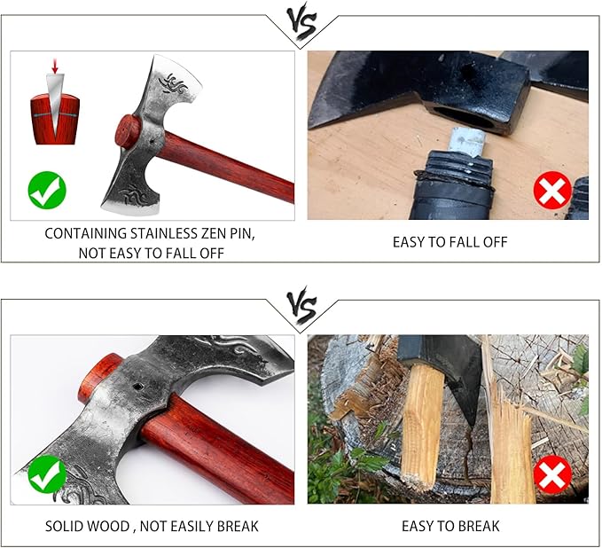 NEDFOSS Thor 16" Throwing Axe 2 Pack, Professional Throwing Axes and Tomahawks. Perfect for Axe Throwing Game for Backyard, Recreation, Competition, Gifts for Men Women（2pcs）