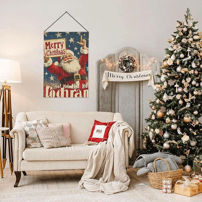 Merry Christmas Garden Flag Vertical Double Sided Outdoor Yard Flags 12.5x18 Inch Burlap Banners Vertical Double Sided for Outdoor Decor Lawn