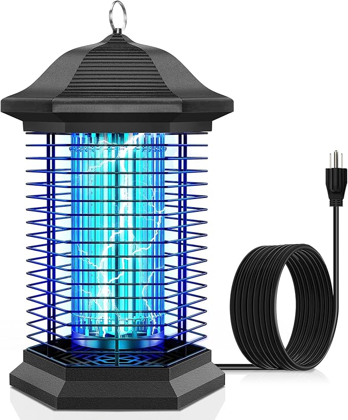 Bug Zapper Outdoor Indoor, 18W Power & 4400V Instant Grid Mosquito Repellent, Insect Control Efficiency Increased 100% Fly Trap for Patio, Backyard, Home